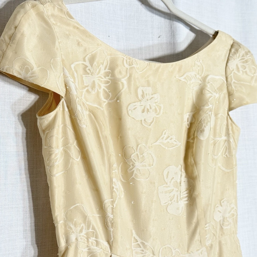 Vtg Preference Party's Champagne Floral Coquette Dress Fit Flare S Japan Brand View 3